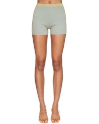 Jacquemus ビスコースブレンドリブサイクリングパンツ - グリーン