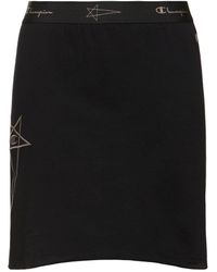 Rick Owens - Champion Logo Jersey Mini Skirt - Lyst