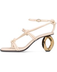 JW Anderson - 75Mm Leather Chain Heel Sandals - Lyst
