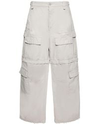 Balenciaga - Distressed Ripstop Cotton Pants - Lyst