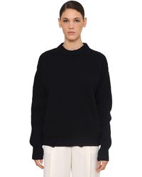 Nina Ricci Crewneck Wool Knit Jumper - Blue