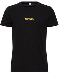 Aspesi - T-shirt en jersey de coton imprimé agitato - Lyst