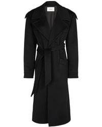 Saint Laurent - Cashmere And Wool Belted Coat - Lyst