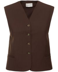 Loulou Studio - Teora Wool Blend Knit Vest - Lyst