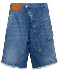 JW Anderson - Shorts workwear in denim di cotone - Lyst