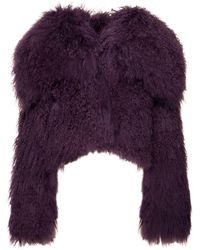 The Attico - Oversized Mongolian Fur Coat - Lyst