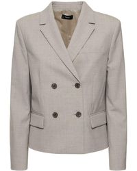 Theory - Double Breasted Wool Jacket - Lyst