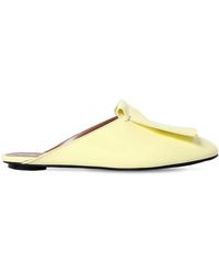 Marni 10mm Hohe Mules-schuhe Aus Lackleder - Gelb