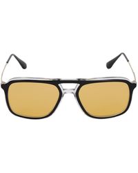 Prada Bicolor Squared Acetate Sunglasses - Schwarz