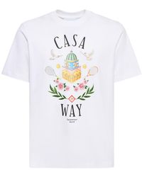 Casablancabrand - Casa Way T-Shirt aus Bio-Baumwolle - Lyst