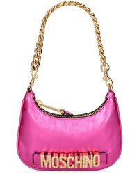 Moschino - Laminated Leather Top Handle Bag - Lyst