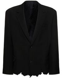 Doublet - Cut Off Oversized Wool Tailored Blazer - Lyst