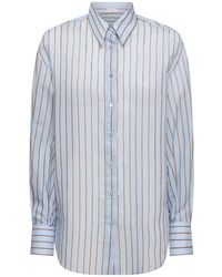 Brunello Cucinelli - Camisa de algodón con mangas abullonadas - Lyst