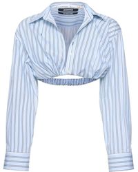Jacquemus - Camicia la chemise bahia courte in cotone - Lyst