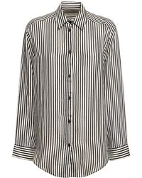 Matteau - Striped Silk Blend Classic Shirt - Lyst