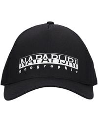 Napapijri - F-box Logo Cotton Blend Cap - Lyst