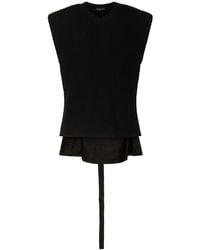 Ann Demeulemeester - Thorvald Wool Rib Darted Knit Vest - Lyst