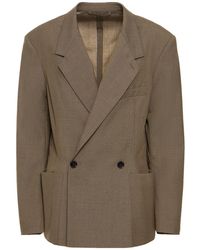 Lemaire - Soft Tailored Wool Blend Jacket - Lyst