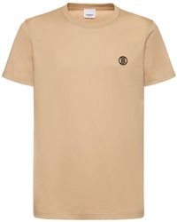 Burberry - T-shirt parker in jersey di cotone con logo - Lyst