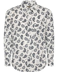 Thom Browne - Paisley Printed Cotton Shirt - Lyst