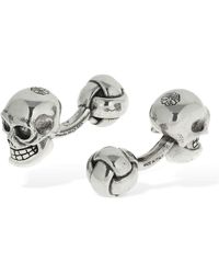 Alexander McQueen Mancuernillas De Cráneos - Metálico