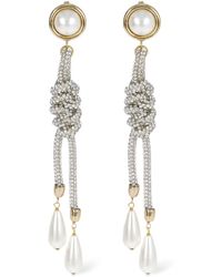 Rosantica - Gaia Crystal & Faux Pearl Earrings - Lyst