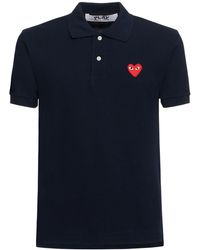 COMME DES GARÇONS PLAY - Polohemd Aus Baumwolle Mit Logo "play" - Lyst