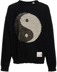 Maison Mihara Yasuhiro - Cotton Jacquard Crewneck Sweater - Lyst