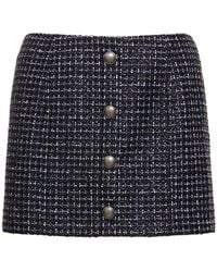 Alessandra Rich - Sequined Tweed Low Waist Mini Skirt - Lyst