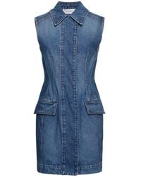 【送料&関税込】SportMax Denim Fiorito Shirt Dress Sportmax Denim Fiorito Shirt Dress In Blue | ModeSens
