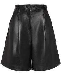 Grey Womens Shorts Weekend by Maxmara Shorts Weekend by Maxmara svago Leather Shorts in Black 