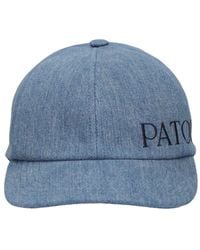 Patou - Cappello baseball in denim con logo - Lyst