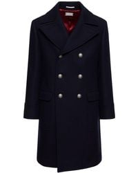 Brunello Cucinelli - Double Breasted Wool & Cashmere Coat - Lyst