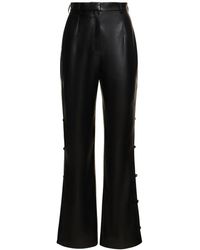 Nanushka - Gerade Hose Aus Kunstleder "felina" - Lyst