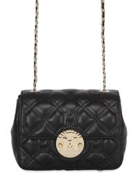 Quilted Leather Shoulder Bag Black