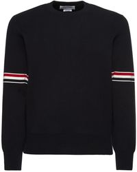 Thom Browne - Milano Stitch Crewneck Cotton Sweater - Lyst