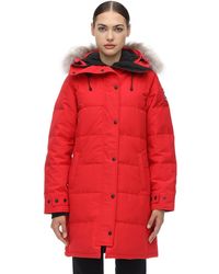 Canada Goose Shelburne Down Parka W/ Fur Trim - Red