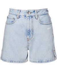 Off-White c/o Virgil Abloh Denim Jeans Shorts in Blue Womens Clothing Shorts Jean and denim shorts 