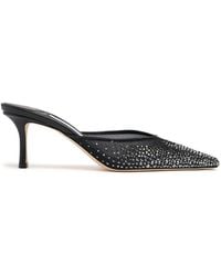Jimmy Choo - Vivi メッシュ&クリスタルミュール 65mm - Lyst