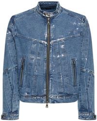 ANDERSSON BELL - Giacca biker in denim cerato - Lyst