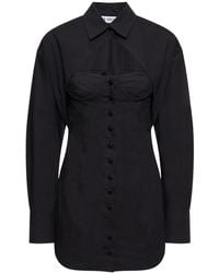 The Attico - Stretch Cotton Mini Bustier Shirt Dress - Lyst