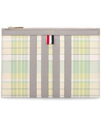 Thom Browne - Small Striped Leather Docut Holder - Lyst