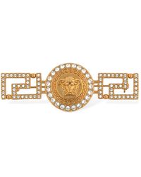 Versace Greek Motif Brooch W/ Crystals - Mehrfarbig
