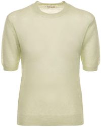 AURALEE - Mohair & Wool Knit T-shirt - Lyst