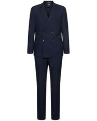 BOSS - Huge Double Breasted Wool Suit - Lyst
