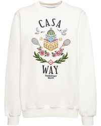 Casablanca - Casa Way Embroidered Jersey Sweatshirt - Lyst