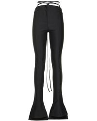 Formende Hose Aus Jersey in Schwarz Mugler Ausgestellte Damen Bekleidung Hosen und Chinos Lange Hosen 