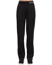 Moncler Pantalon En Viscose Et Acétate "Inverse" - Noir