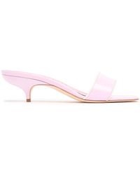 Manolo Blahnik - 50mm Helamu Patent Leather Mules - Lyst