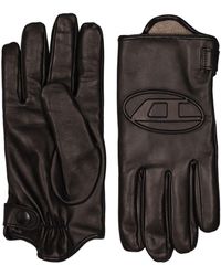 DIESEL - Oval-d Soft Napa Leather Gloves - Lyst